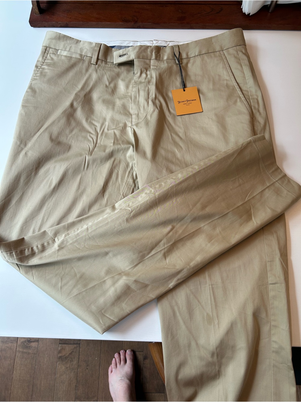 Hickey Freeman Classic Khaki Chino Pants